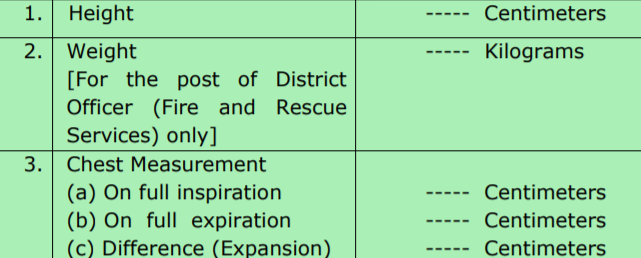 physical qualification certificate for Deputy Superintendent of Police (Category I) and District Officer (Fire and Rescue Services) for Group 1 test