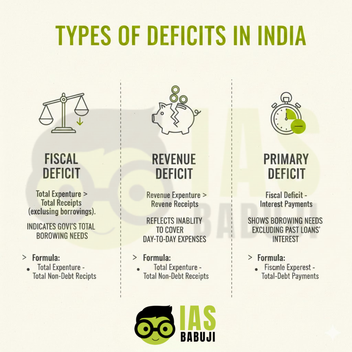 Types of Deficits in India
